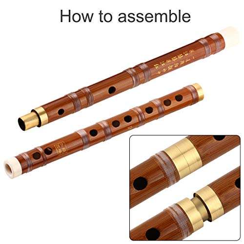 Kmise Bamboo Flute Dizi Traditional Handmade Chinese Musical Instrument Vintage Dizi (D Key) 5