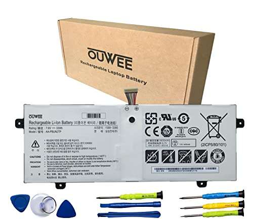 OUWEE AA-PBUN2TP Laptop Battery Compatible with Samsung Chromebook 3 XE500C13-K01US XE500C13-K02US XE500C13-K03US K04US K05US K06US XE501C13-K01US XE501C13-K02US Series 7.6V 33Wh 4400mAh 2-Cell 1