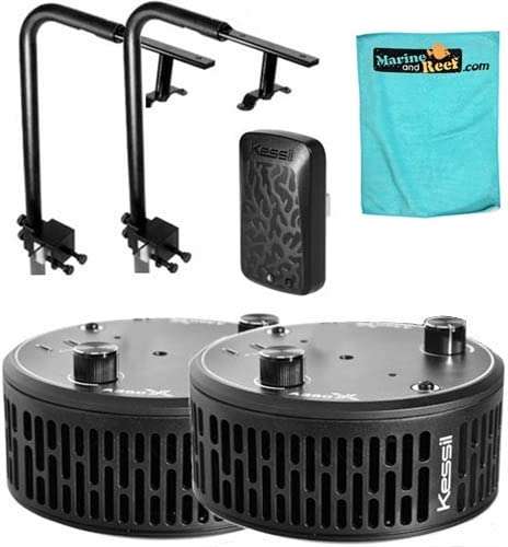 Kessil Two A360X Tuna Sun LED Lights, WiFi Dongle, Two Mounting Arms & Towel Bundle (6 Items) 1