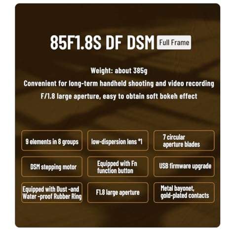 YONGNUO 85mm F1.8S DF DSM F1.8 Large Aperture Full Frame Prime Lens for Sony E Mount Mirrorless Cameras Upgrade Metal Body 4