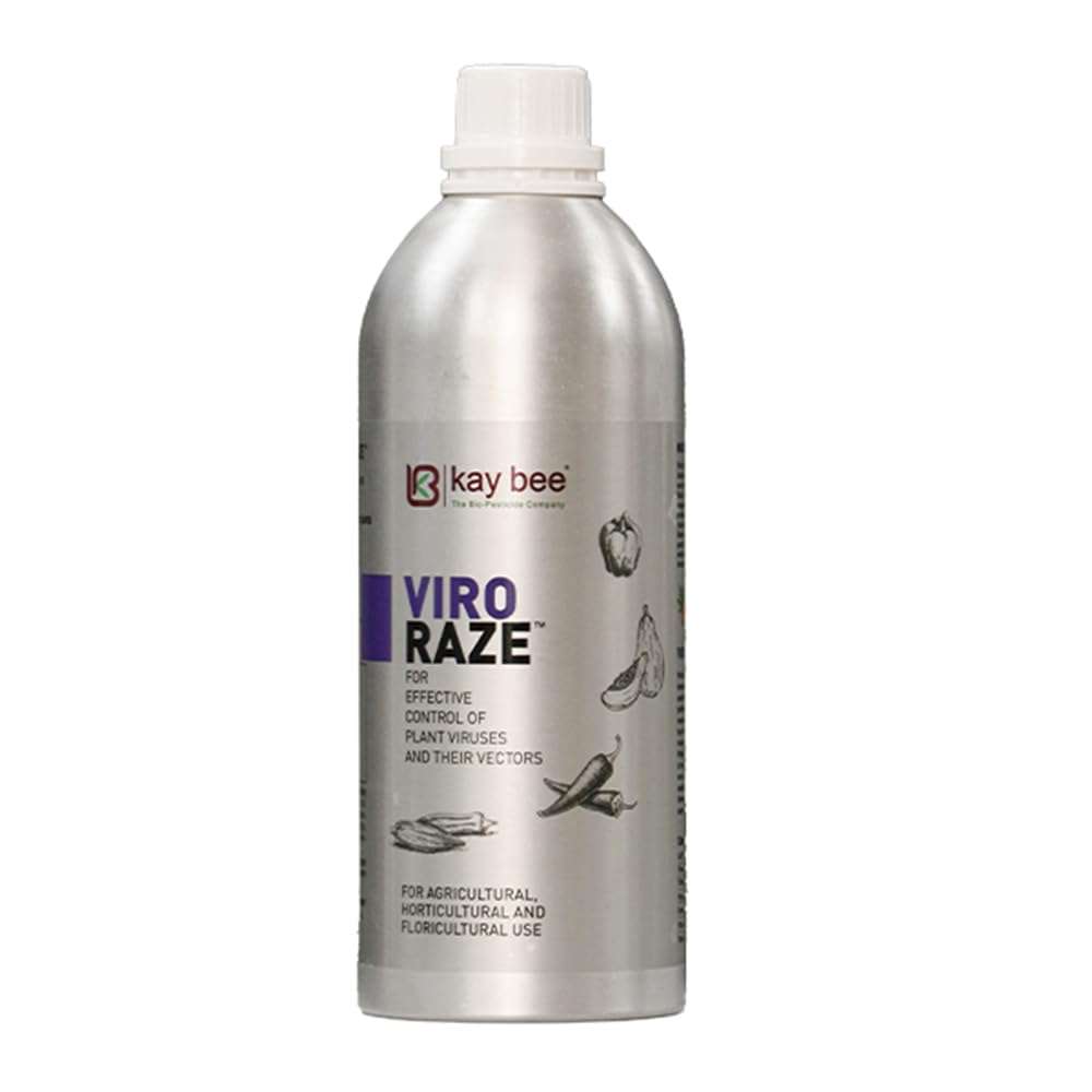 Kay Bee Viro Raze, A Botanical Bio Viricide To Control Viral Diseases in Chili, Tomato, Papaya & More, Boosts Resistance Growth & Yield, Organic Residue-Free, Healthy Plants Healthy You -1lit 1
