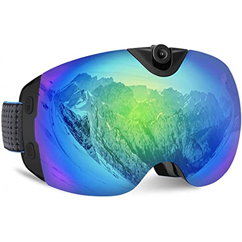 OhO 4K Smart Ski Goggles, WiFi Camera Snowboard Goggles with UV Protection, Anti Fog （Men/Women）