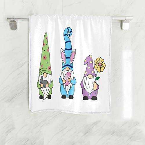 Easter Colorful Eggs Soft Hand Towels 30x15,Decorative Spring Bird Flower Fingertip Kitchen Dish Towels Washcloth for Bathroom, Hotel, Gym and Spa 1