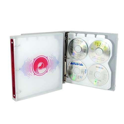 UniKeep High-Capacity Music CD Disc Storage Case, Holds 80 Compact Discs (Red Speaker) 2
