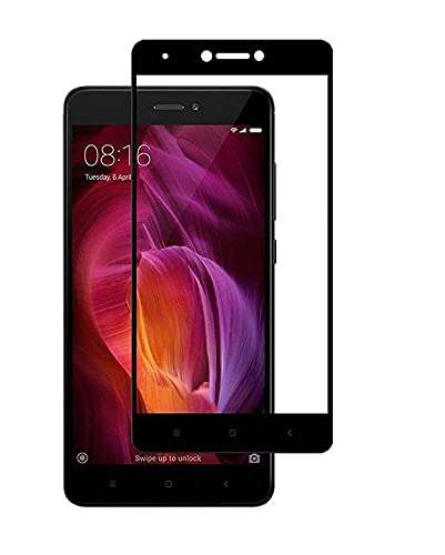 JGD PRODUCTS 11D Tempered Glass with Curved Edges and 9H Hardness Full Glue Edge to Edge Screen Protection for Redmi Note 4