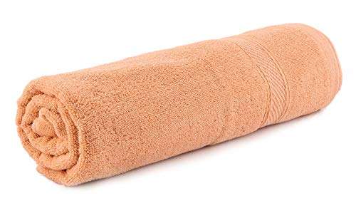 Heart Home 100 Percent Cotton Full Size Bath Towel 30"x60" (Light Brown) CTHH05097