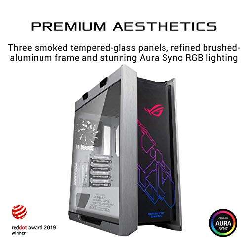 ASUS ROG Strix Helios GX601 White Edition RGB Mid-Tower Computer Case for ATX/EATX Motherboards with Tempered Glass, Aluminum Frame, GPU Braces, 420mm Radiator Support and Aura Sync 2