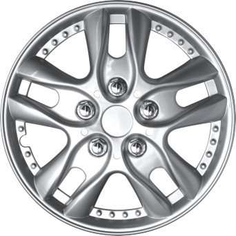 Oshotto Premium OSHO-WC04C 12-inch Black Chrome Finish Universal Fitting-Push Type Car Wheel Cover (Set of 4) 2