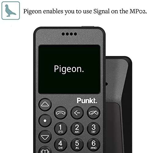Punkt. MP02 4G LTE Minimalist Mobile Phone - Unlocked Cell Phone with Nano-SIM, Wi-Fi Hotspot, 2GB RAM+16GB Storage, Bluetooth, Digital Security, Multiband - Black 2