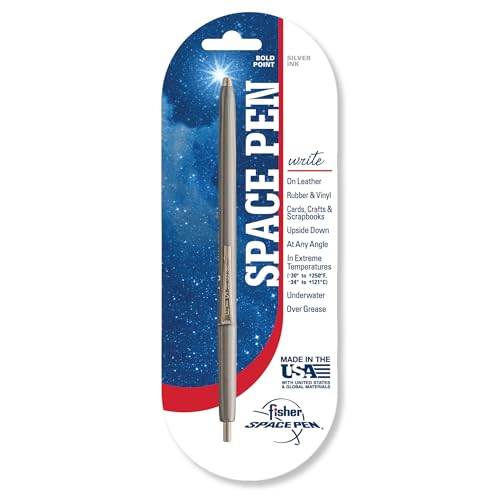 Fisher Space Pen Silver Ink Space Pen, Ballpoint, Bold Point, Silver Metallic Ink