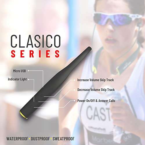 Urban Audio U5 Voice Assistant Wireless Bluetooth in-Ear Earphone with Mic, 20h Playtime, Supper Bass, Fast Charge, Waterproof, Secure-fit, Noise Cancellation Stereo Neckband & Magnetic Earbuds Black 2