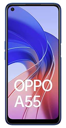 OPPO A55 (Rainbow Blue, 6GB RAM, 128GB Storage) Without Offers