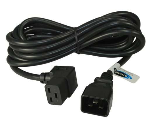 Conntek 12-Feet 16-Amp PDU/Server/IT IEC C20 to Down Angle C19 Jumper Cord 1