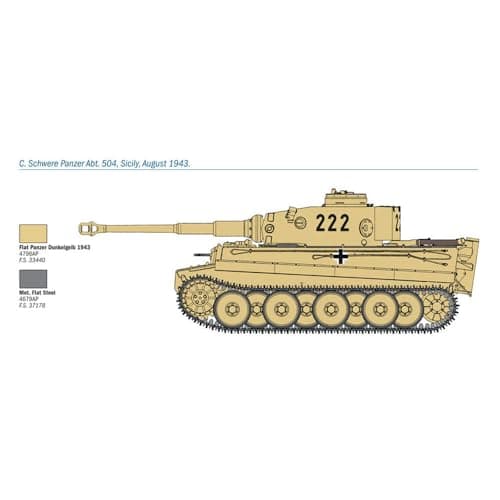 Italeri 6557 Tiger I Ausf. E Early Production 1/35 Scale Plastic Model Kit 4