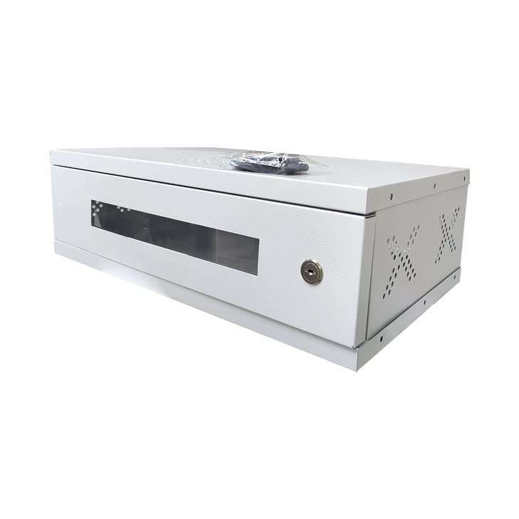 Zuumstar CCTV/DVR Cabinet Box/Network Folding Rack/NVR - Server Folding Rack/CCTV Camera Box with Lock/dvr Box for CCTV - (30D x 50W x 15H) - 2U - Transparent Glass Door Cabinet - (Metal) 3