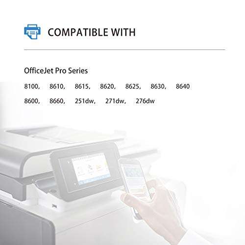 TEINO Compatible Ink Cartridge Replacement for HP 950XL 950 XL use with HP OfficeJet Pro 8630 8600 8620 8610 8625 8100 8615 276DW 251DW 271DW (Black, 2-Pack) 2