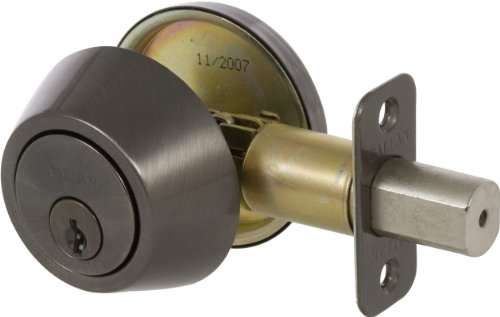 Delaney Hardware 200S-US15A -Single Cylinder Deadbolt Deadbolt single Cylinder Deadbolt, Antique Nickel 1