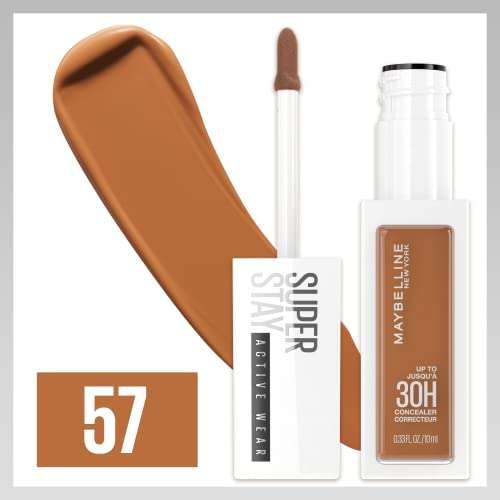 Maybelline Super Stay Liquid Concealer Makeup, Full Coverage Concealer, Up to 30 Hour Wear, Transfer Resistant, Natural Matte Finish, Oil-free, Available in 16 Shades, 57, 1 Count 4