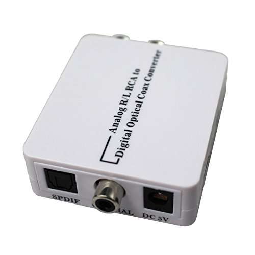 Analog to Digital Optical Toslink Coaxial Audio Converter Adapter(White) 3