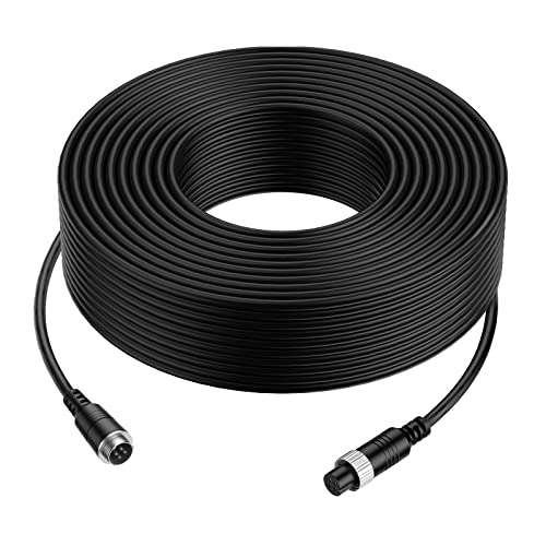 EKYLIN 65FT 20M Car Video Extension Cable 4Pin Aviation for CCTV Rearview Camera Truck Trailer Camper Bus Motorhome Vehicle Backup Monitor Waterproof Shockproof System 1