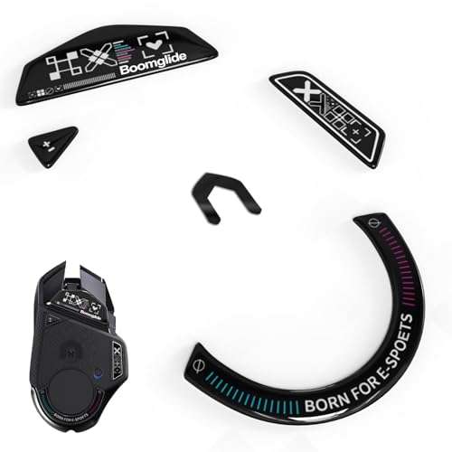 YIMAGUJRX Glass Mouse Skates for Logitech G 502 Lightspeed Wireless,Fastest and Smoothest Mouse Feet/Skates (Black Print) 1