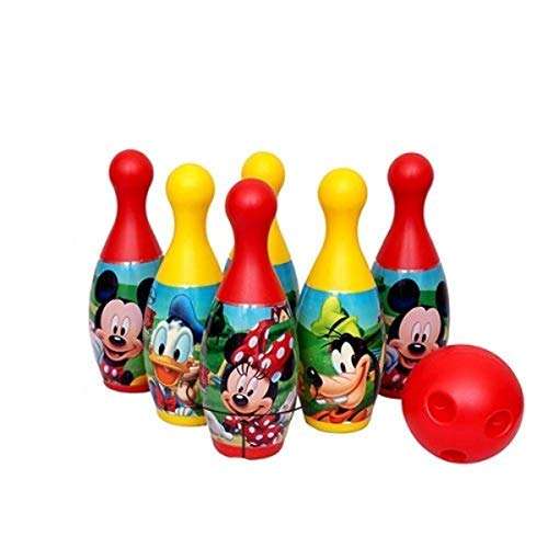 Shivaaro Bowling Game Set for Kids with 6 Pins and 1 Ball - Sport Toys Gift for Baby Boys Girls Age 3-6 Years Old