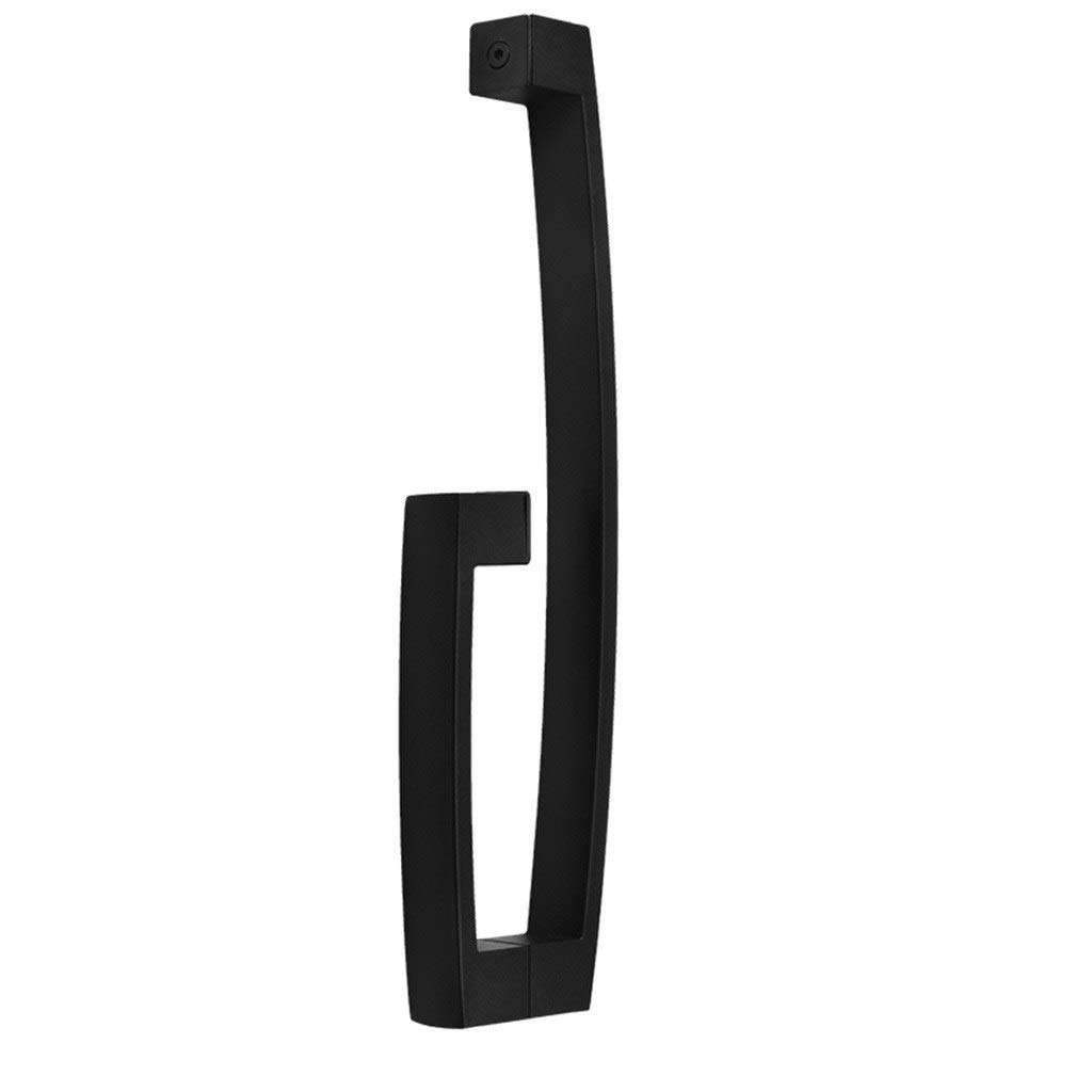 Bathroom Handle Suitable For Family/residential/hotel/clubhouse, Stainless Steel Glass Door Door Hardware Door Handle (Color : Black, Size : Hole spacing 425mm) 1