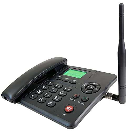 AllAboutAdapters 4G Voice LTE 3G WCDMA Desk Phone with Text Message Mail FM Tuner (TEL-SIM4068)