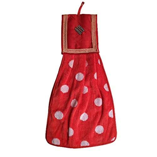 Aesthetic Hanging Towel | Washbasin Towel | Double Elegant Look | GSM 400 | Super Absorbent | Ultra Soft | Suitable for Washbasin & Kitchen | Towel for Kitchen and Bathroom | Set of 2 3