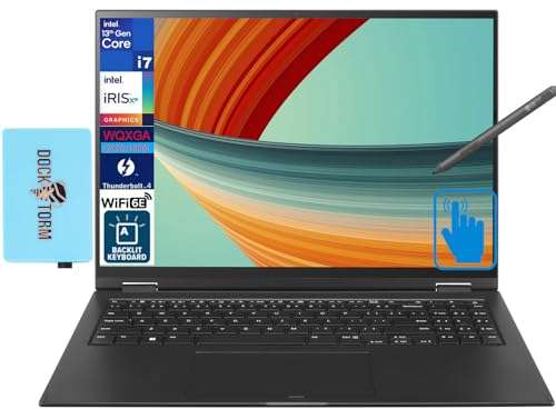 LG gram 2-in-1 Laptop 16.0" Touchscreen IPS WQXGA (12-Core Intel i7-1360P, 32GB LPDDR5, 1TB SSD, Active Pen, Backlit KYB, 2 Thunderbolt 4, WiFi 6E, Win 11 Home) w/DKZ Hub USB Port Expander