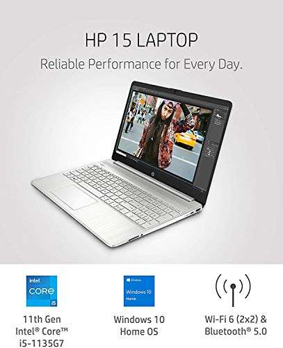 HP Newest 15.6" FHD Business Home Laptop, Intel i5-1135G7(Beats Intel i7-1065G7), 16GB DDR4 RAM, 512GB PCIE SSD, Thin and Lightweight, Fast Charge, Bundle with Woov HDMI, Windows 10 Home, Silver 2