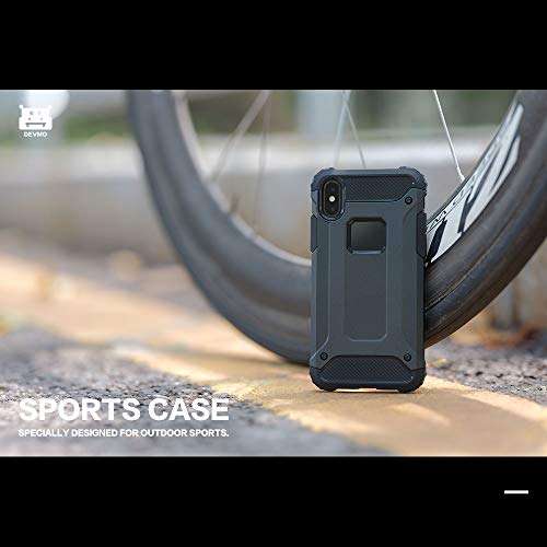 DEVMO Phone Case Compatible with Huawei P20 Hard Plastic Shell Case/Shockproof Hard Bumper/Protective Cover Dark Blue 2