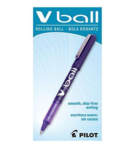 Pilot VBall Liquid Ink Rolling Ball Stick Pens, Extra Fine Point, Purple Ink, 12-Pack (35210) 2