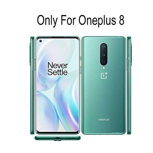 Eouine for OnePlus 8 Case, [Anti-Scratch] Shockproof Patterned Tempered Glass Back Cover Case with Soft Silicone Bumper for OnePlus 8 Smartphone (Lion) 6