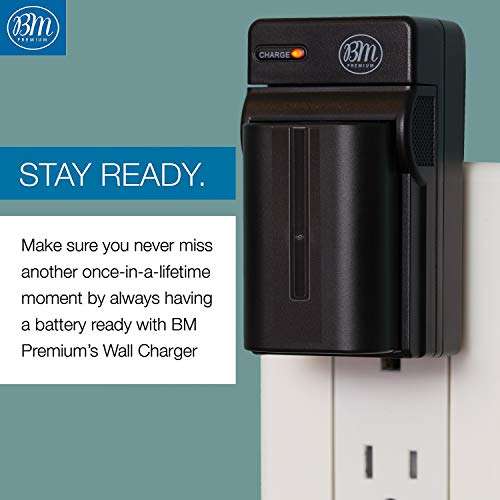BM Premium 2 NP-F970 High Capacity Batteries and Battery Charger for Sony PXW-Z150, Z190, Z280, NEX-EA50M, FDR-AX14K, HDR-AX2000, FX1000, HVR-HD1000, Z1U Z5U Z7U, HXR-NX5U, MC2000U, MC2500, HXR-NX100 5