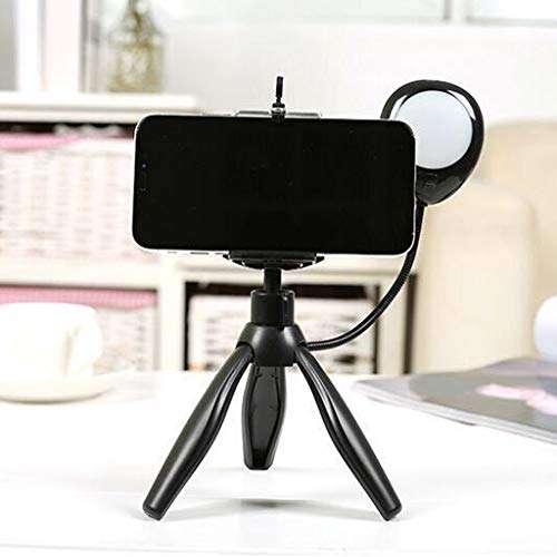 Zcuhen Selfie Ring Light with Tripod Stand and Phone Holder, Dimmable Led Camera Ringlight Soft Filters for Selfie, Live Stream/Make Up/Vlogging, Not Included Batteries 2