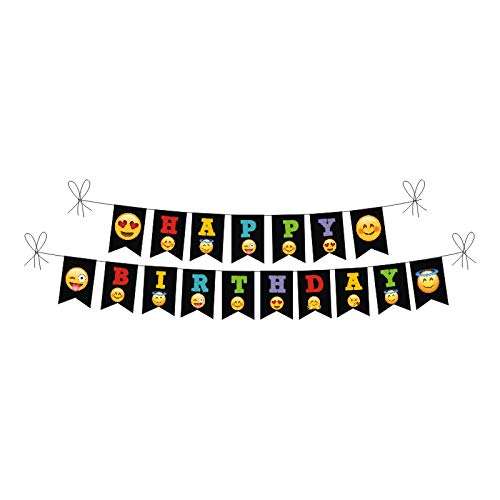 Pretty UR Party Emoji Party decorations Kit - 80 pcs includes Banner, balloons, thank you, centerpiece, danglers, Emoji Party Supplies, Emoji Birthday Decor, Banner for kids, girls, Boys 3