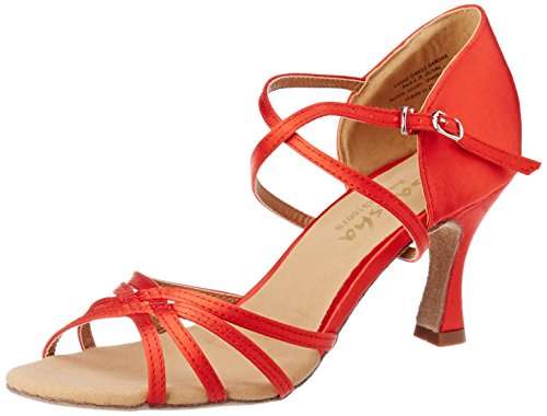 Sansha Women's Ballroom Dance Ladies Shoes BR31007S ROSA Sandal, Red, 10.5