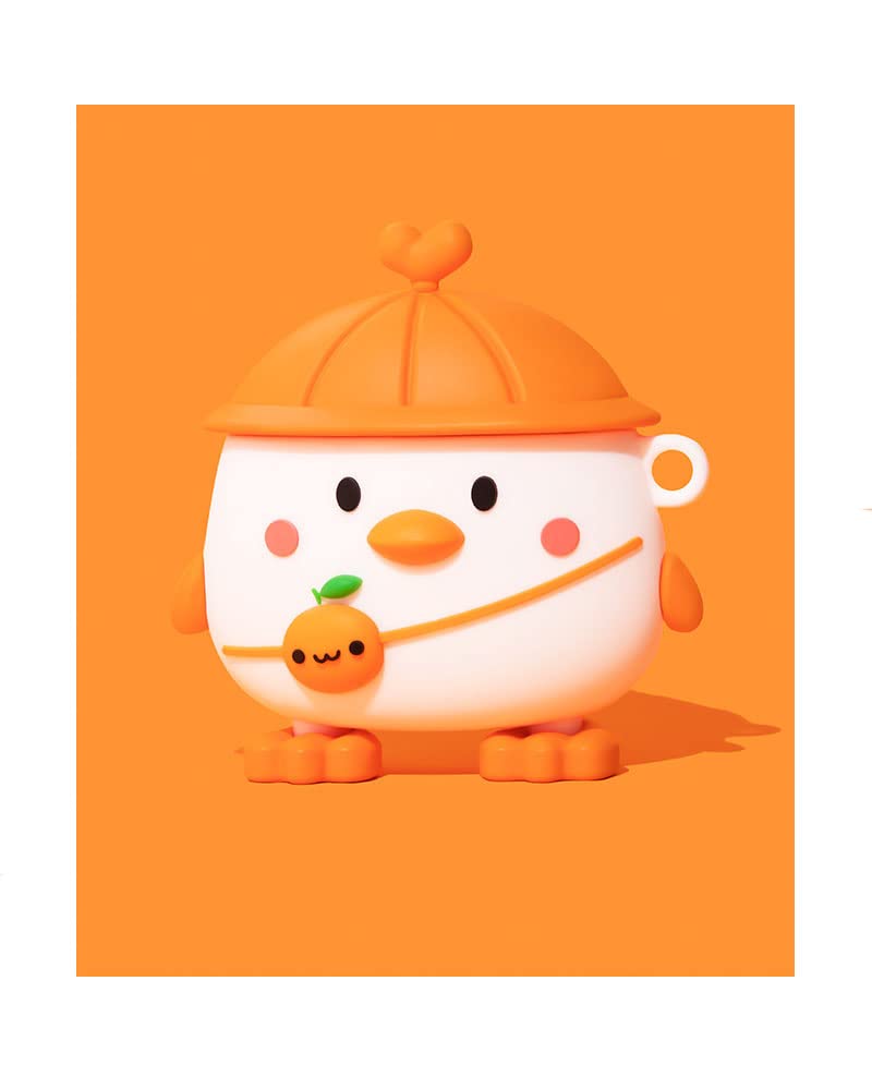 LUOENO Cute AirPods Case Cover Cartoon Funny Silicone Airpods case Lovely Duck Shape Cover for Air pods 1 2