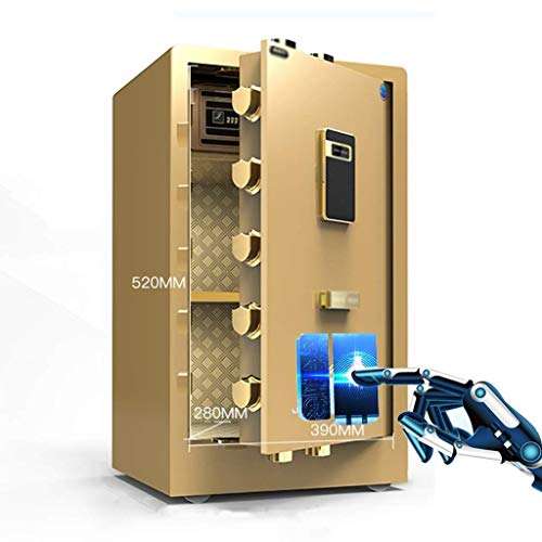 WDDwarmhome Diversion Safes Wall Safes Electronic Home Safe Home Office Safe Fingerprint Password Bedside Table Small Practical Anti-Theft Safe Cabinet Safes (Color : Black, Size : 41 36 60cm) 1