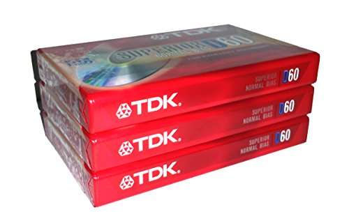 TDK Superior Normal Bias D60 IEC I/Type I for Everyday Recording Audio Cassette Tapes - 3 Pack 1