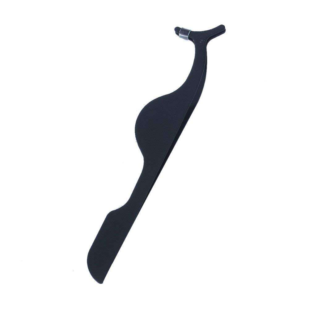 MAPPERZ Stainless Steel False Eyelashes Extension Applicator Tool Fish Tail Clip Remover Auxiliary Clip Tweezers Nipper Makeup Tool For Women And Girl Use Home Saloon - Pack of 1, Black 3