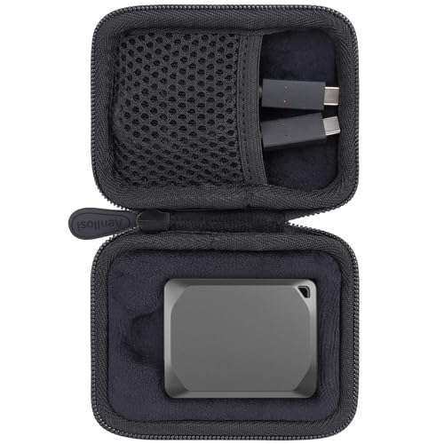 Aenllosi Hard Carrying Case Compatible with Crucial X9 / X9 Pro / X10 / X10 Pro 1TB/2TB/4TB Portable SSD,USB 3.2 External Solid State Drive & USB Cable Organizer(Case Only) 1