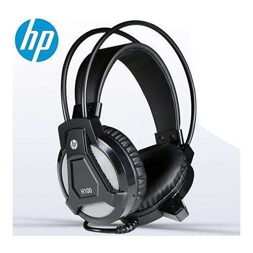 HP H100 Wired Over Ear Gaming Headphones with 3.5 mm Audio Output with Mic/Easily Control Volume/Compatible with PCs, Laptops and Other Devices with 3.5mm Audio Output (3DR59PA, Black) 2