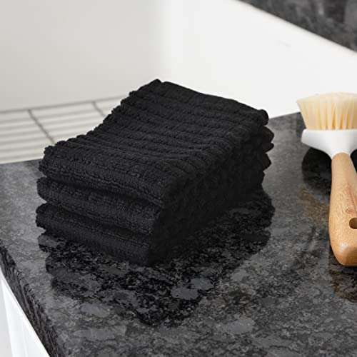 Ritz Royale Collection Dish Cloth Set, Black, 3-Piece 5