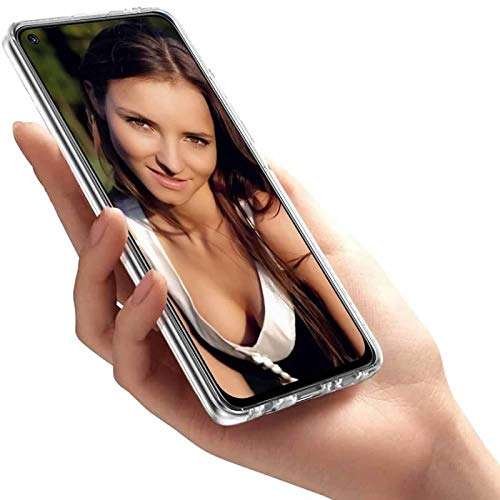 for Oukitel C21 Case with Tempered Glass Screen Protector Crystal Soft Clear Shockproof TPU Bumper Transparent Silicone Protective Phone case Cover for Oukitel C21 (6.4") 5