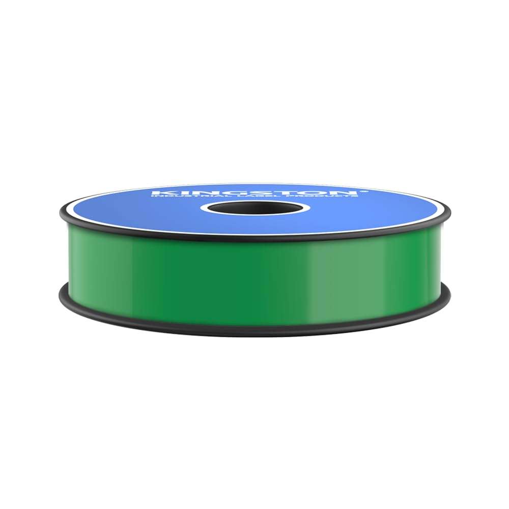 Kingston Premium Vinyl Label Tape, Green, 1" x 150' for DuraLabel, LabelTac, VnM SignMaker, SafetyPro, Viscom and Others
