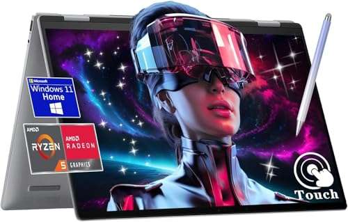 HP Envy 2-in-1 Laptop, 16" Wide Ultra XGA (1920 x 1200) Touchscreen, AMD Ryzen 5 8640HS - 8GB Memory, 1TB PCIe SSD, 5MP IR Camera, Windows 11, w/Stylus (8GB RAM | 1TB PCIe SSD + Stylus) 1