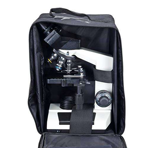 OMAX 40X-2000X Digital Binocular Compound Microscope with Built-in 3.0MP USB Camera and Vinyl Carrying Case and 100 Pieces Glass Slides and Covers 2