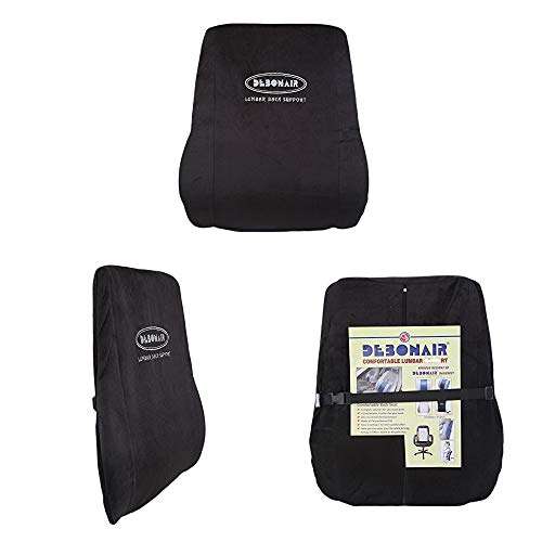 Oshotto Debonair Orthopaedic Back Rest Cushion for Car, Home, Office Usage (Black)
